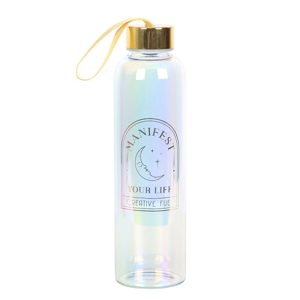 Something Different - Manifest Your Life Iridescent Glass Waterfles - Multicolours